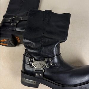 Harley-Davidson Boots Men's SZ US10 EU43 Harness Motorcycle Pull-On Black Heavy